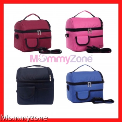 MOMMYZONE - COOLER BAG SLING DOUBLE LAYER ( BLACK / MAROON / BLUE / PINK )